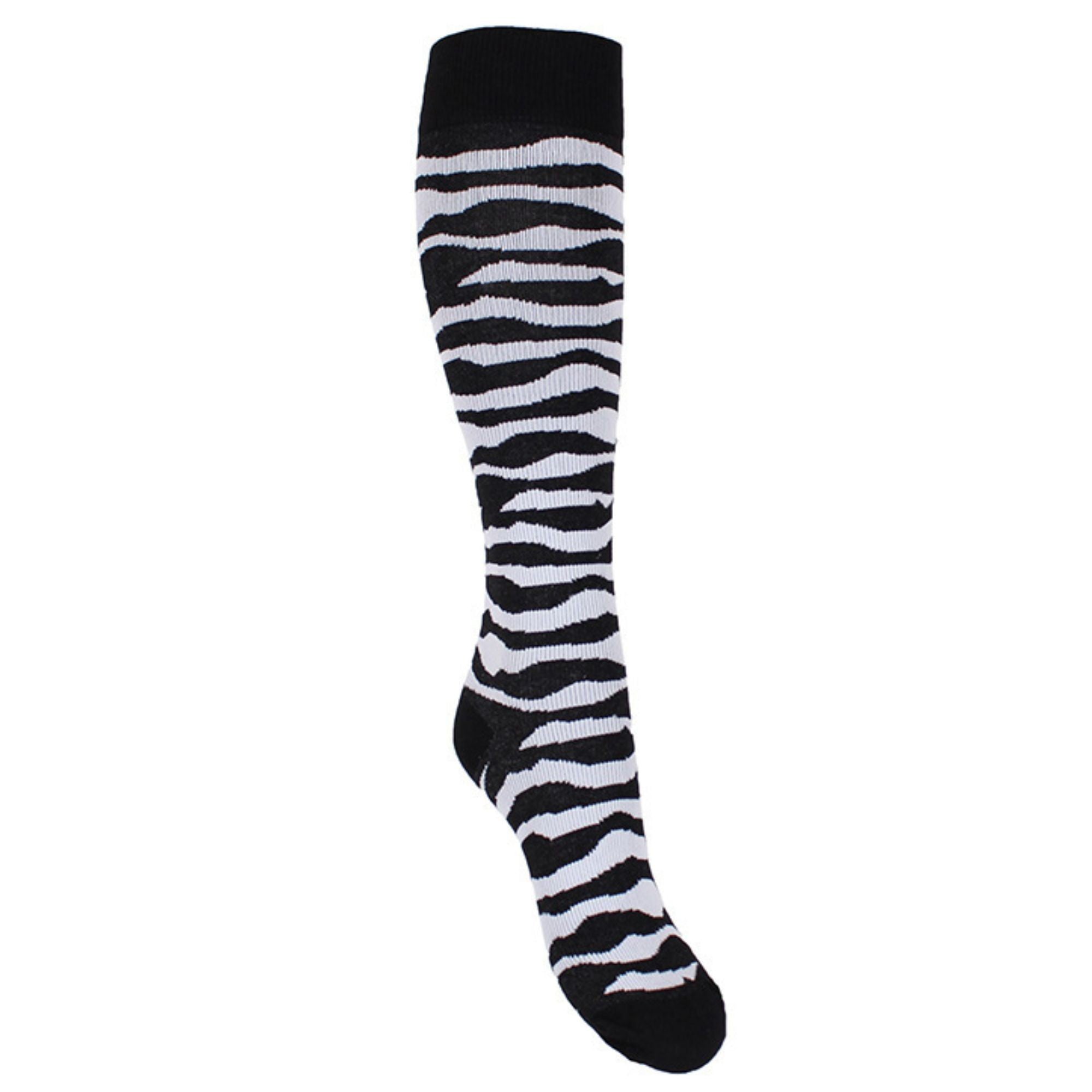 Compression socks leopard, black and zebra for swollen and tired legs 3-pack