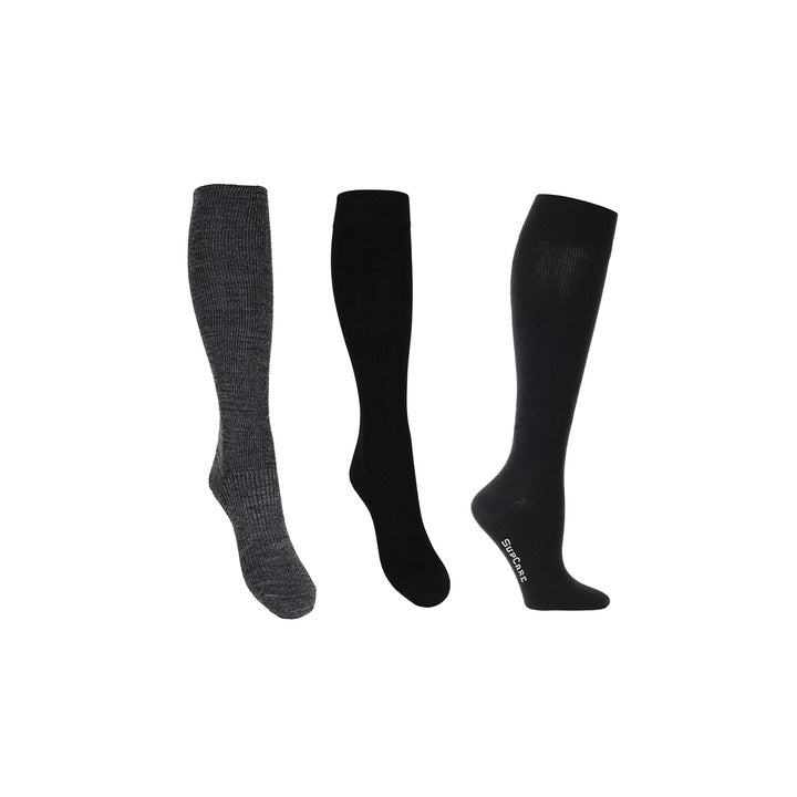 Compression socks in different materials for tired and swollen legs 3-pack