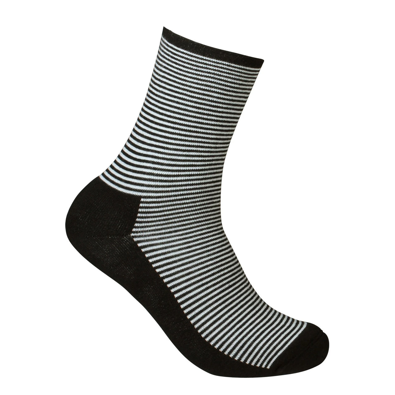 Gestreifte Socken mit weicher Frotteesohle für empfindliche Füße und Menschen mit Diabetes
