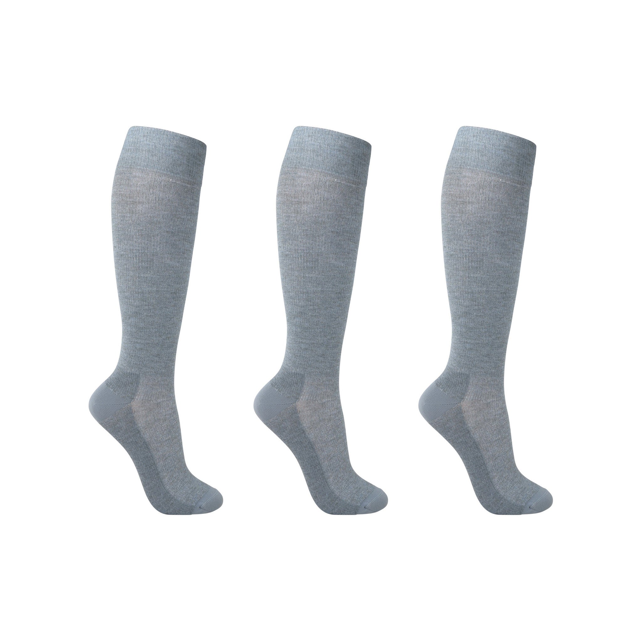 Support socks grey-blue for tired and swollen legs 3-pack