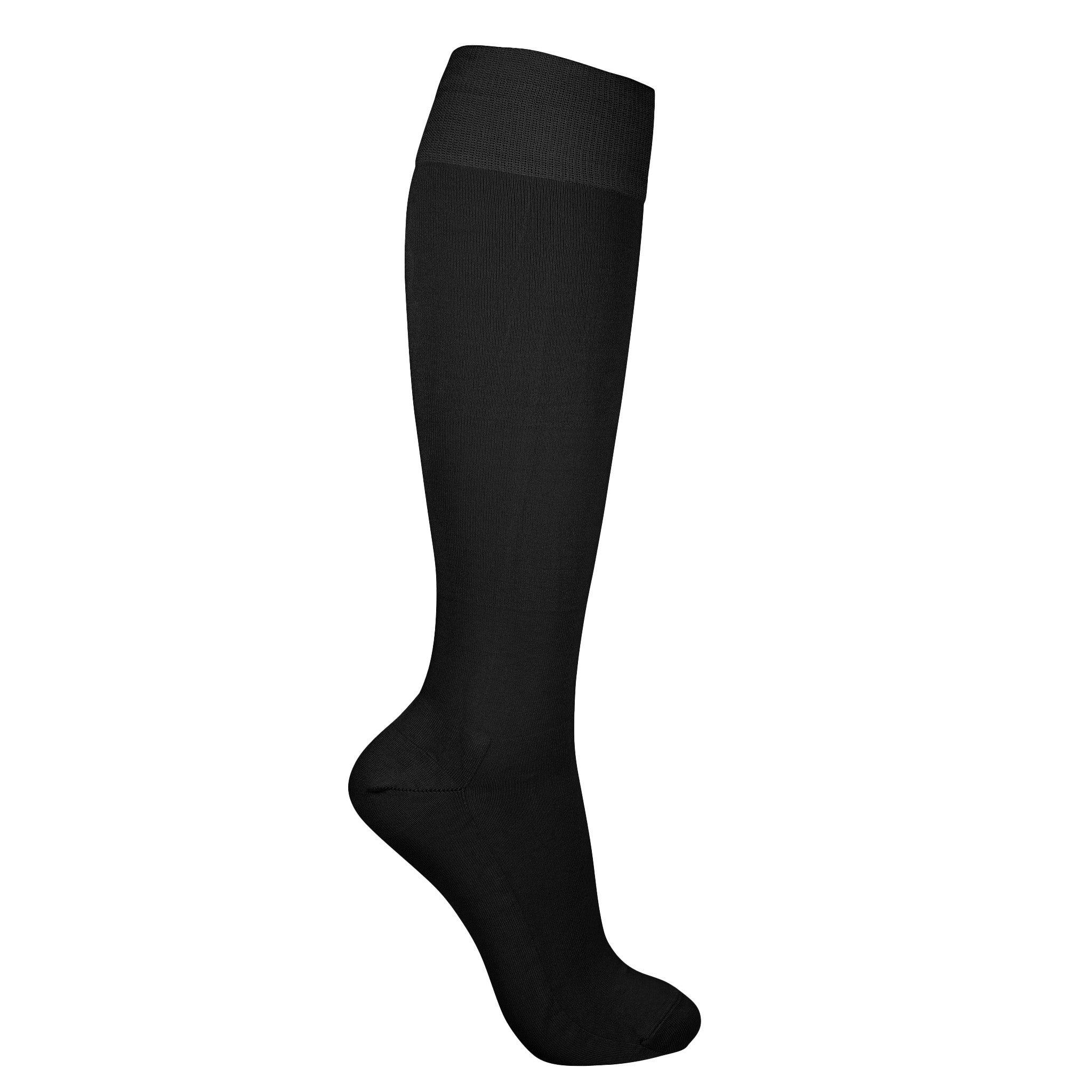 Support stockings bamboo black 16-18 mmHg for tired and swollen legs