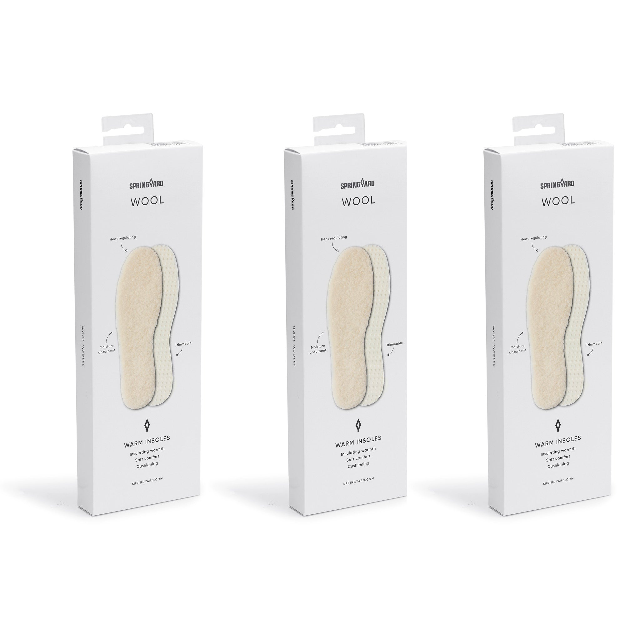 Insole in heat-regulating wool 3-pack