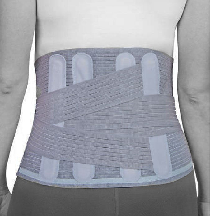 Back brace with breathable fabric and individual adjustment