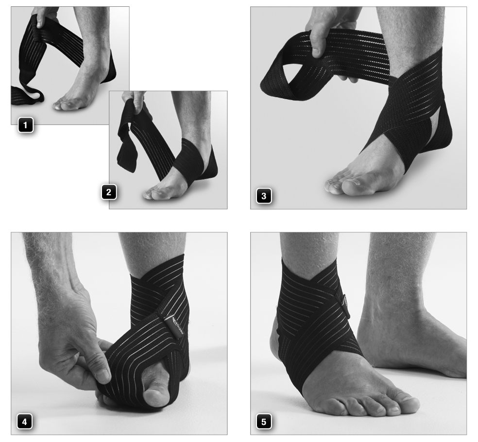 Achtband-Sprunggelenkbandage für individuelle und einfache Stabilisierung