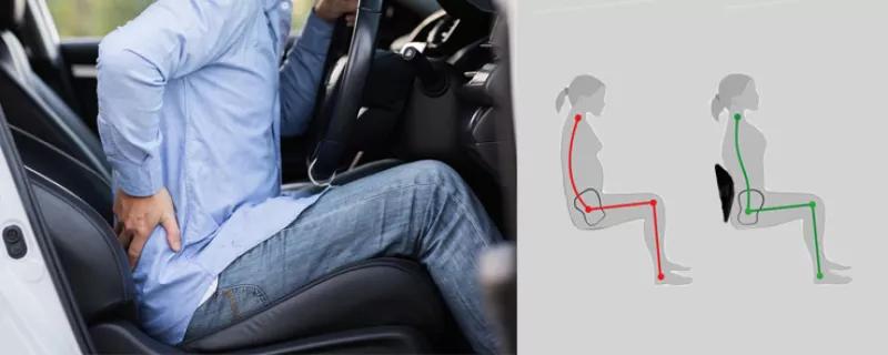 Flexible Lendenwirbelstütze für einen schalenförmigen Autositz
