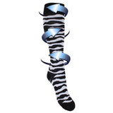 Support socks zebra pattern for swollen and tired legs