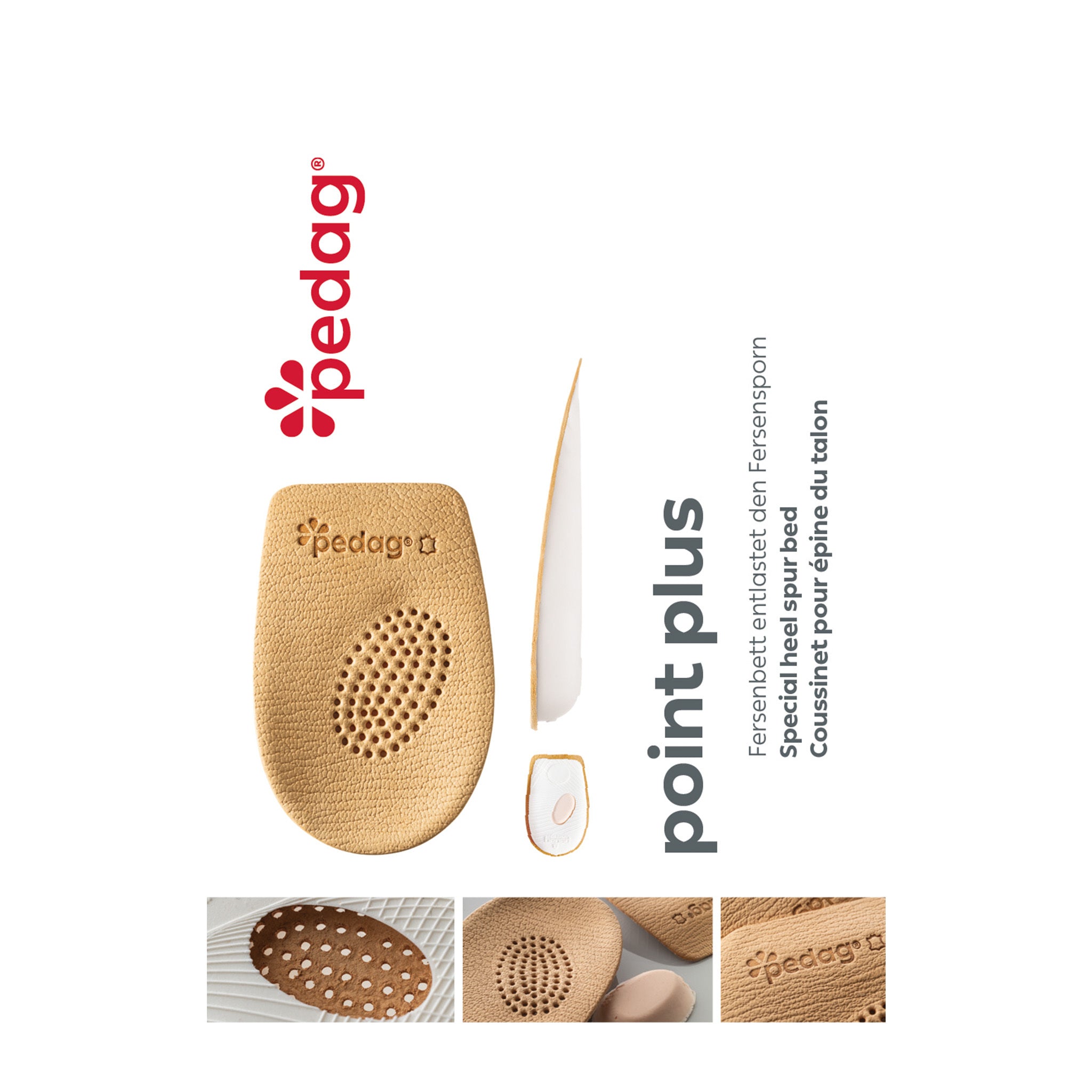 Point Plus heel cushion for relief from heel spurs
