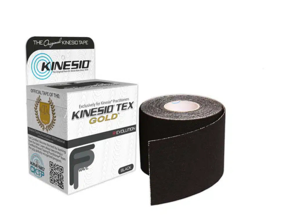 Kinesio tape Kinesio Tex Gold FP 5 meters black for sports injuries and muscle support
