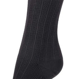 Support stockings black lace pattern for swollen and tired legs