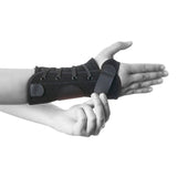 Wrist support Dynamics with splints and lacing for adjustable wrist support