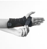 Wrist support Dynamics with splints and lacing for adjustable wrist support