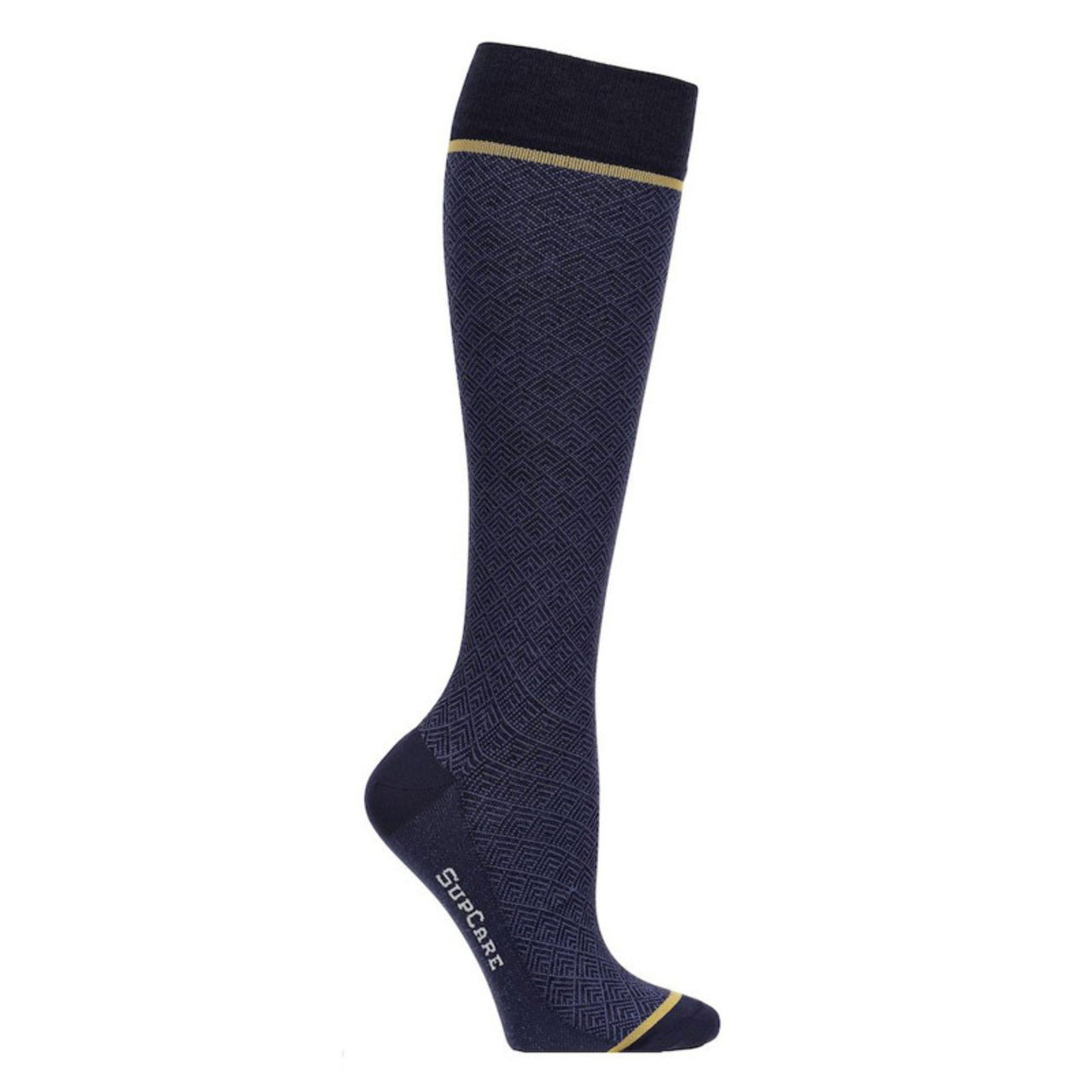 Blue wool support socks for swollen and tired legs