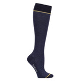 Blue wool support socks for swollen and tired legs