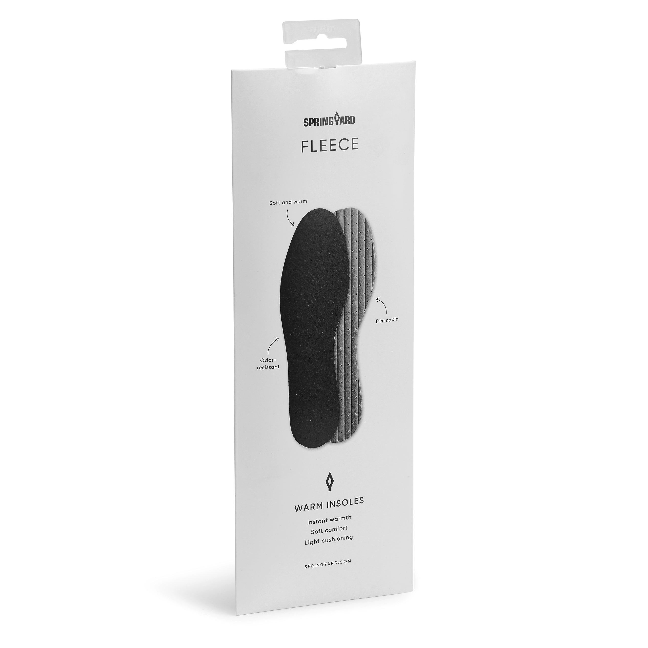 Soft fleece insole for warm and fresh feet