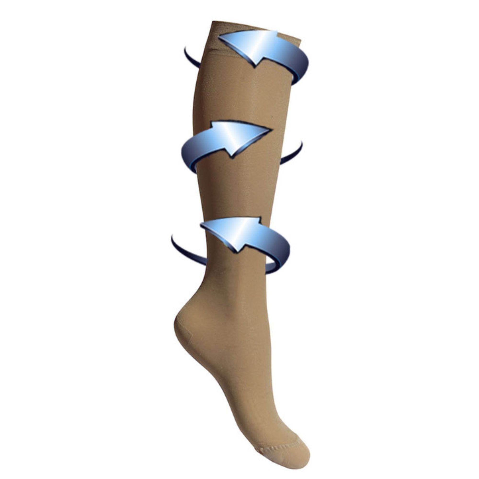 Support stockings extra thin beige for swollen and tired legs