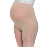 Beige maternity support tights for reduced swelling and firmer legs