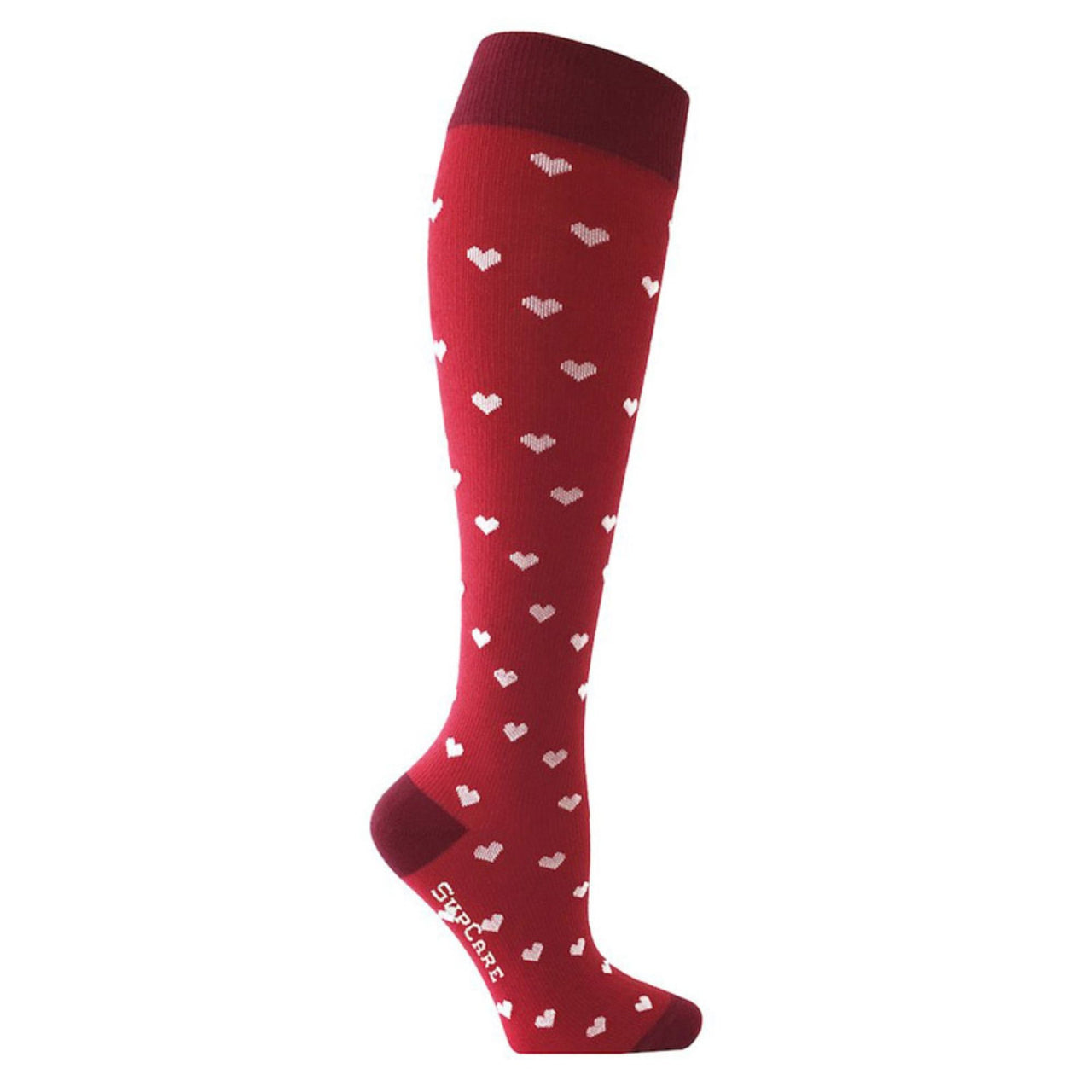 Support stockings heart pattern for swollen and tired legs