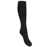 Support socks with grey and black stripes for swollen and tired legs