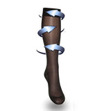 Support stockings 140 den black for tired and swollen legs