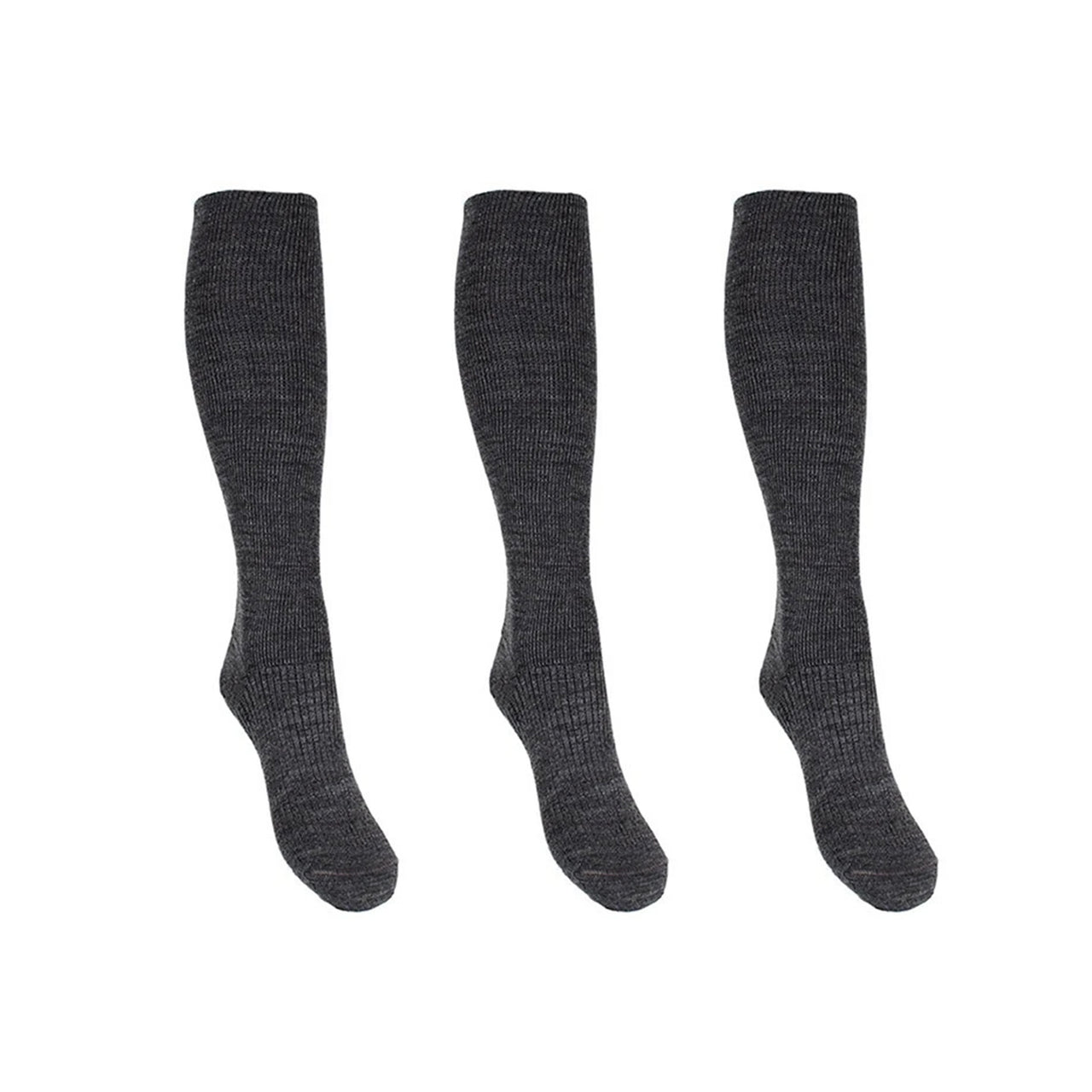 Support socks merino wool grey for walking and hiking 3–pack