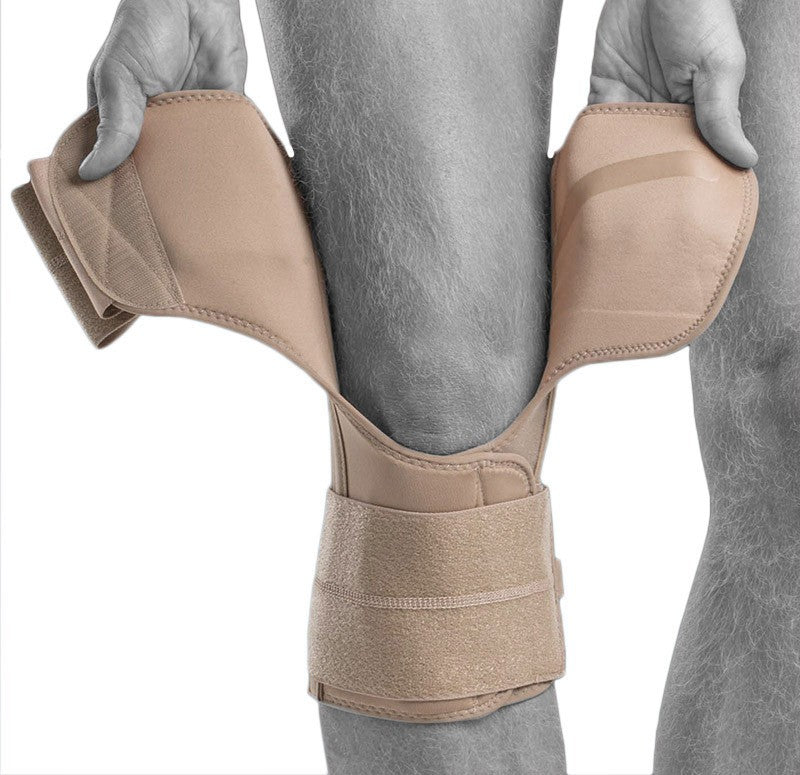Knee protector ARX Liga Spring Wrap beige for the elderly with knee pain and limited mobility