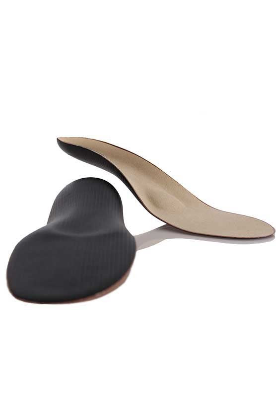 Ultra-thin shoe insert with pad and arch support
