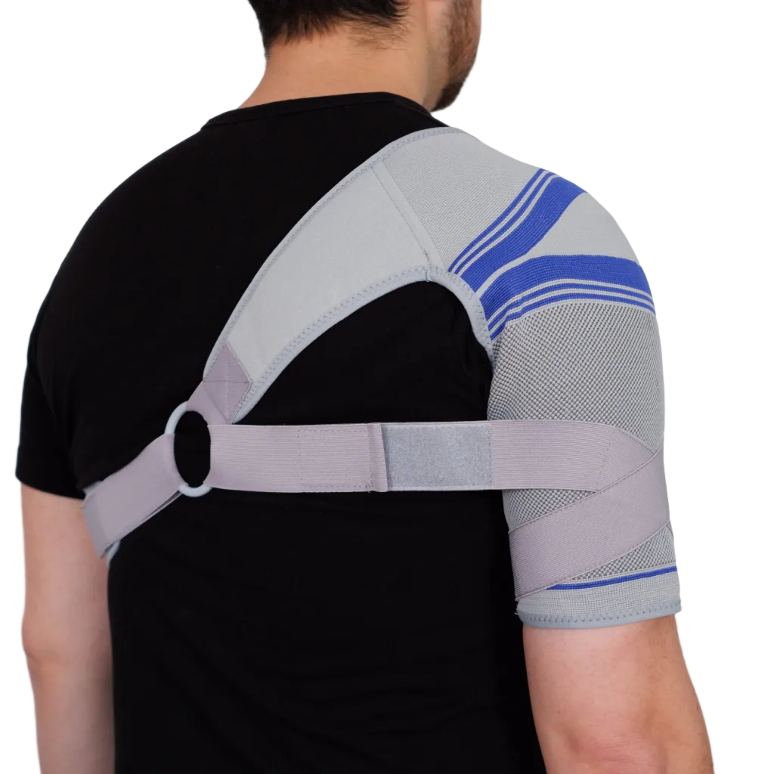 Acromed shoulder brace for extra support and to limit arm movement
