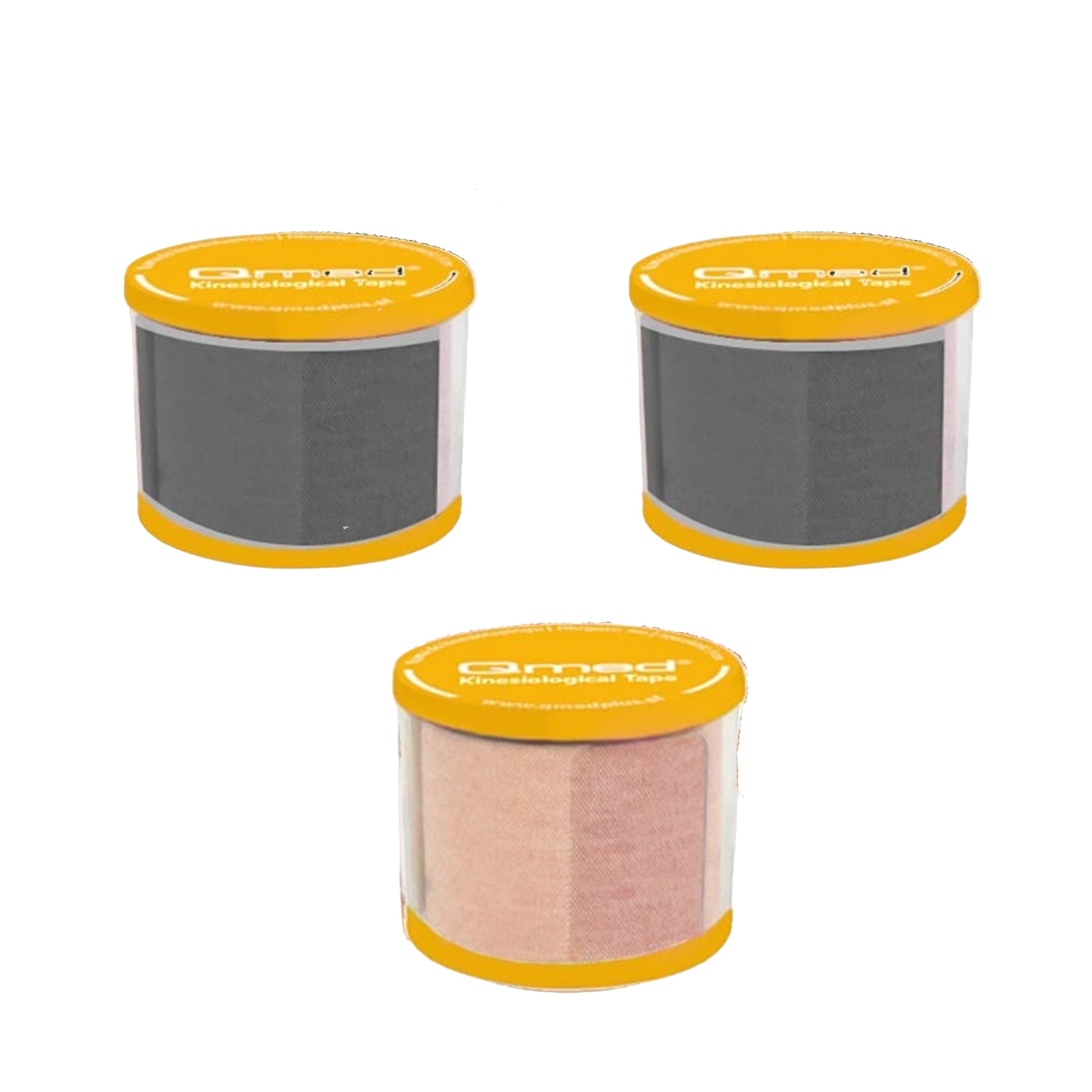 Kinesio tape black and beige with high stretchability 3-pack