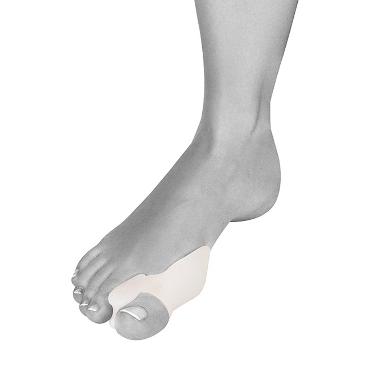 Silicone protector with toe spreader for hallux valgus