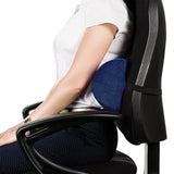 Lumbar pillow half roll with memory foam