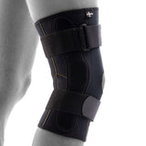 SRX knee protector with articulated splints for unstable knee joints