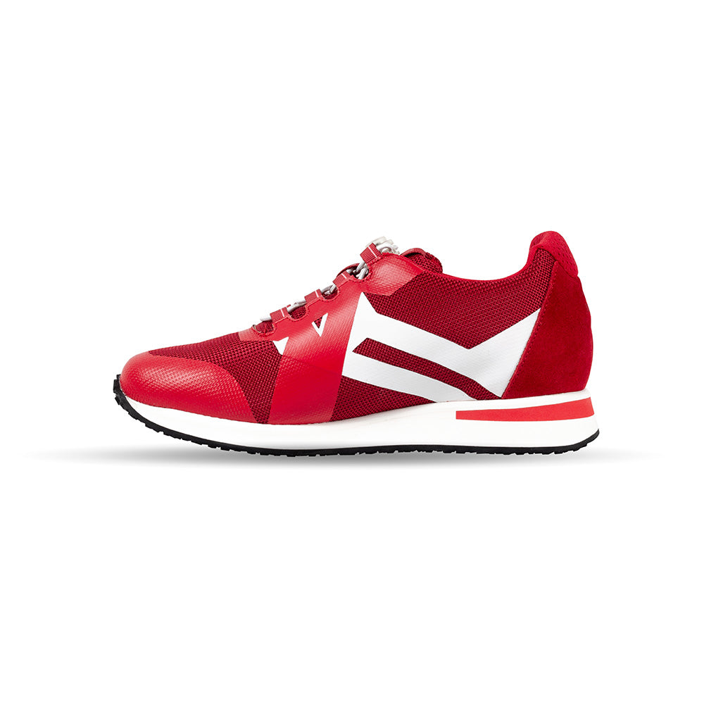 Eikon orthopedic women's shoe for stability and comfort in red/white