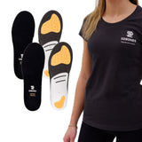 2-pack GameTech sports insoles for padel, tennis and handball with a free training shirt