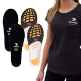 2-pack SlimTech sports insoles for football boots and narrow shoes with a training top included