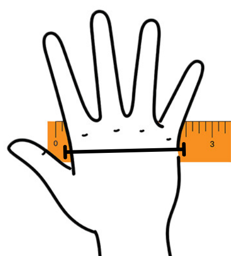 Arthritis-Handschuh Active_size-guide
