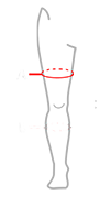 Kniebandage Patella Track_size-guide