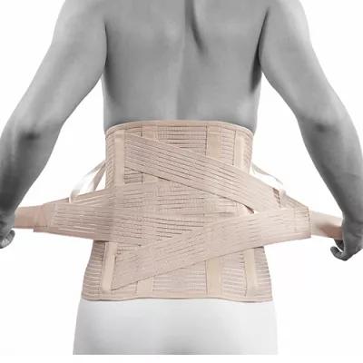 Rückenbandage mit Schienen - langes Modell - Beige