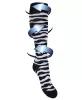 Stützstrümpfe mit Kompression - Zebra-Muster